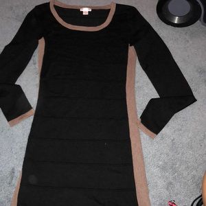 black and brown dress